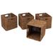 Highland Dunes Wicker Storage Bin Solid Wood/Wicker in Brown | 12 H x 12 W x 12 D in | Wayfair 00F4A38DB12F4041B69218BD16566F74