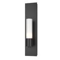 Hubbardton Forge Pillar 1 - Light Armed Sconce Glass/Metal in White/Black | 18.3 H x 4.3 W x 3.7 D in | Wayfair 204420-SKT-10-GG0392