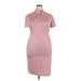 Oxiuli Fashion Casual Dress: Pink Dresses - New - Women's Size 2X