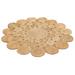 White 59 x 58 x 0.4 in Area Rug - Lofy Round Solo Area Rug w/ Non-Slip Backing | 59 H x 58 W x 0.4 D in | Wayfair 1-Eko-ca-111 natural xw-150x150