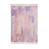 White 48 x 47 x 0.4 in Area Rug - Lofy Modern Area Rug w/ Non-Slip Backing Polyester/Cotton | 48 H x 47 W x 0.4 D in | Wayfair