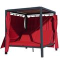 Hokku Designs Kanari Outdoor Metal Chaise Lounge - Set of 2 Metal in Gray | 81.5 H x 81.89 W x 74.02 D in | Wayfair