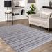 Black;gray;grey Rectangle 3'11" x 7'3" Area Rug - Dakota Fields Chellieann Area Rug w/ Non-Slip Backing 87.0 x 47.0 x 0.4 in whitePolyester/Cotton | Wayfair