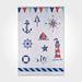 Blue/Red 107 x 94 x 0.4 in Area Rug - Zoomie Kids Jayla White Kids Digital Print Area Rug Polyester/Cotton | 107 H x 94 W x 0.4 D in | Wayfair