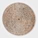 White 32 x 31 x 0.4 in Area Rug - Bungalow Rose Round Reinolde Area Rug w/ Non-Slip Backing Metal | 32 H x 31 W x 0.4 D in | Wayfair