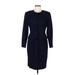 Talbots Casual Dress - Sheath: Blue Print Dresses - Women's Size 8 Petite