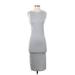 Forever 21 Casual Dress - Midi Crew Neck Sleeveless: Gray Print Dresses - Women's Size Small