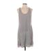 Banana Republic Heritage Collection Casual Dress - A-Line Scoop Neck Sleeveless: Gray Dresses - Women's Size 4