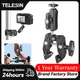 TELESIN Aluminum Alloy Super Clamp 360° Ball Head Magic Arm Clamp For GoPro Insta 360 DJI Aciton