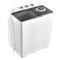 Costway 26 LBS Twin Tub Portable Washing Machine with Built-In Drain Pump-Gray