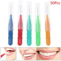50Pcs Hygiene Dental Soft Floss Sticks Toothpick Clean Tooth Floss Head Hygiene Dental Plastic