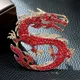 CINDY XIANG Rhinestone Fashion Chinese Dragon Brooch Chun Jie Jewelry Spring Festivel Accessories