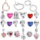 2Pcs 2022 Valentine's Day Boy Girls Beads Pendant Fit Original Brand Charms Bracelet Necklaces Women