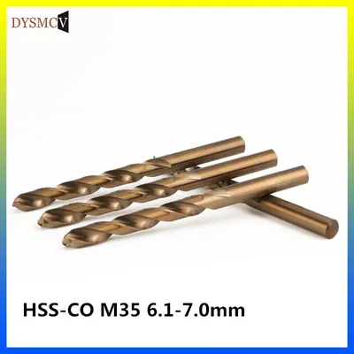 2 pcs Twist Drill Bits 6.1 6.2 6.3 6.4 6.5 6.6 6.7 6.8 6.9 7.0mm HSS-CO M35 steel straight