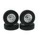 4Pcs Rubber Wheel Tire Tyre for WPL D12 Mini 1/16 RC Drift Truck Car Spare Parts Accessories