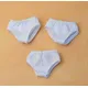 3pcs/lot White Hand Made Orignal Underwear Briefs For Barbie Dolls For 1/6 BJD Dolls For Barbie Doll