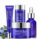 BIOAQUA 4PCS/lot Blueberry Moisturizing Skin Care Face Cream+Essence Liquid+Toner+Eye Cream Facial