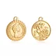 3pcs Round Commemorative Coin Queen Elizabeth Charm Stainless Steel DIY Necklace Key Rings Pendant
