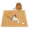 90PCS Fun Family Games Go Bang Chess Game Set Suede Leather Sheet Board Children Educational