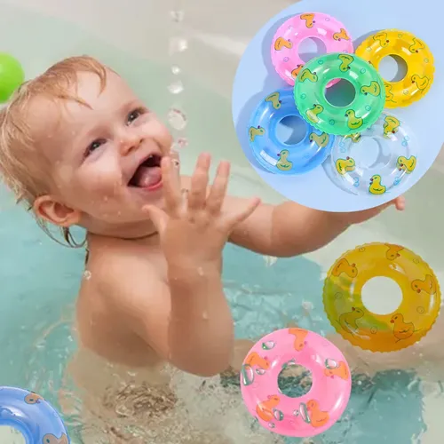 Kinder Mini Schwimm ring Sommer Spaß Schwimmbad Schwimm ring Spielzeug für Gummi enten Puppen