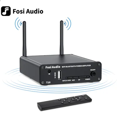 Fosi Audio T10 Stereo Sound Amp TPA3116 100 W Leistungsstarker Audio-WLAN-Verstärker mit Wi-Fi 2,4 G Image
