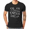 Cq Morse Code Amateur Amateurfunk T-Shirts Männer Vintage Baumwolle T-Shirts o Hals Kurzarm T-Shirt