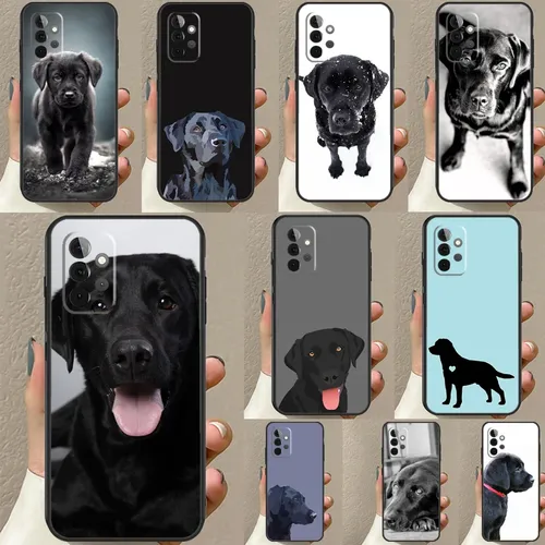 Schwarzer Labrador Hunde tasche für Samsung A12 A22 A32 A42 A52 A72 A14 A24 A34 A54 A50 A51 A71 A13