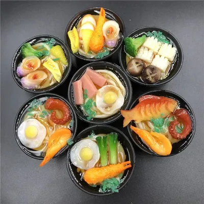 Japanische Ramen Nudeln Nette Magnet Kühlschrank Lebensmittel Kreative 3D Kühlschrank Magnet Dekor Image