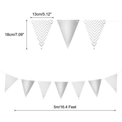 10 Pcs 16.4 Feet Pennant Banner Flags String Triangle Hanging