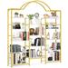 Moasis Open Triple Wide 5-Shelf Bookcase Modern Etagere Bookshelf for Home Office