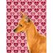 Min Pin Hearts Love And Valentines Day Portrait Flag Canvas- House Size