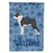 28 x 0.01 x 40 in. Boston Terrier Welcome Flag Canvas House Size