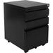 Mobile File Cabinet with 3 Drawers | Under Desk Rolling Storage with Lock for Supplies Files and Materials Mobile Space Saving for Home and Office