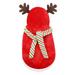 Dog Christmas Costumes Pet Cold Weather Sweater Coat Puppy Santa Claus Reindeer Outfit Winter Hoodie Warm Vest Clothes Jumpsuit Apparel for Small Medium Dogs Cats Party Cosplay (Red)