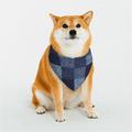 Kll Blue Gingham Buffalo Check Dog Bandanas Triangle Reversible Pet Scarf For Small Medium Large And Extra Large Dogs-Medium