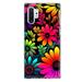 MUNDAZE Samsung Galaxy Note 10 Plus Shockproof Clear Hybrid Protective Phone Case Neon Rainbow Glow Colorful Abstract Flowers Floral Cover