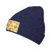 ZICANCN Pumpkin Mature Leave Knit Beanie Hat Winter Cap Soft Warm Classic Hats for Men Women Navy Blue