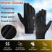 Apmemiss Motorcycle Gloves Clearance Winter Warm Running Cycling Gloves - Cold Weather Ski thermal Sports Bike Black Mittens for Man Woman Black M