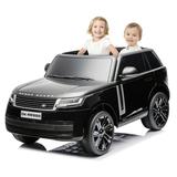 EastVita Kids Ride on Car Truck 2 Seater SUV Licensed Land Rover 24V7AH Battery Powered Electric Car for Kids with 2 Motors Openable Hood 2.4G Remote Control Music USB LED Lights