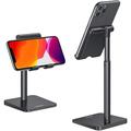 Cell Phone Stand OMOTON Adjustable Angle Height Desk Phone Dock Holder for iPhone SE 2/11 / 11 Pro/XS Max/XR Samsung Galaxy S20 / S10 / S9 / S8 and Other Phones (3.5-7.0-Inch) Black