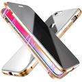 Anti-peep Magnetic Case for iPhone 7/8/SE 3 (2022)/iPhone SE 2020 Anti Peeping Magnetic Double-Sided Privacy Clear Back Metal Bumper Antipeep Anti-Spy Phone Cases Cover for iPhone 7/8/SE 2/SE 3-Gold