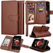 LG Aristo 2 Case LG Aristo 3/ Risio 3/ Rebel 3 LTE/Phoenix 4/ Zone 4/ Tribute Dynasty/Fortune 2/ Rebel 4 LTE Case Wallet Takfox PU Leather Folio Flip 9 Card Slots Holder Detachable Cover-Brown