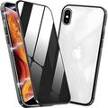 Privacy Magnetic Case for iPhone XR Anti Peep Magnetic Adsorption Privacy Screen Protector Double Sided Tempered Glass Case Metal Bumper Frame Anti-Peeping Anti-Spy Phone Cover for iPhone XR