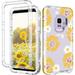 Galaxy S9 Case Samsung S9 Case Casewind Samsung Galaxy S9 Case Sunflower Slim Fit Hard PC Soft Silicone Hybrid Shockproof Anti Scratch Rugged Bumper Protecyive Phone Case for Samsung Galaxy S9 Clear