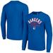 Men's Starter Blue New York Rangers Puck Long Sleeve T-Shirt