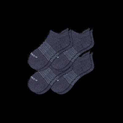 Men's Marl Ankle Sock 4-Pack - Navy - Large - Bombas