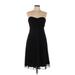White House Black Market Cocktail Dress - A-Line Sweetheart Sleeveless: Black Print Dresses - Women's Size 10