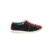 Thierry Rabotin Sneakers: Burgundy Color Block Shoes - Women's Size 38 - Round Toe