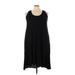 Caslon Casual Dress - A-Line Scoop Neck Sleeveless: Black Print Dresses - Women's Size 3X