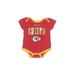 NFL Short Sleeve Onesie: Red Marled Bottoms - Size 0-3 Month